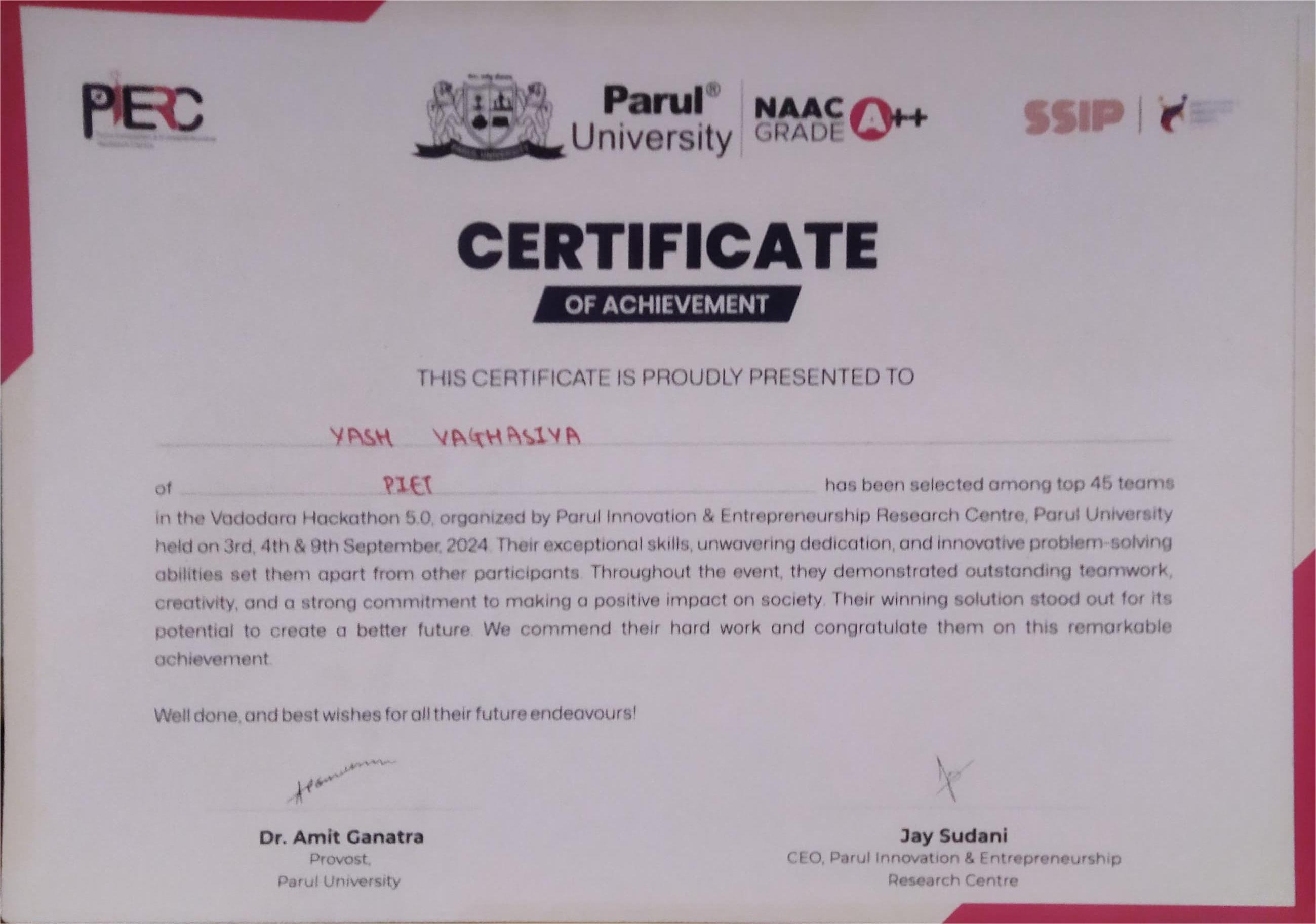 Vadodara Hackathon 5.0